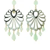 Orecchini Chandelier Conchiglia Plexi Verde Giada