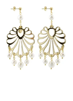 Orecchini Chandelier Conchiglia Pexi Perla