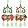 Orecchini Chandelier Corto Verde Giada