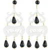 Orecchini Chandelier Corto Plexi Trasparente