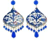 Orecchini Chandelier Goccia Blu