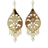 Orecchini Chandelier Goccia Lunga Plexi Perla