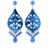 Orecchini Chandelier Goccia Lunga Pexi Azzurro