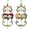 Orecchini Chandelier Lungo Verde Giada