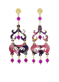 Orecchini Chandelier Mini Fucsia