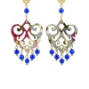 Orecchini Chandelier Palma Mini Blu
