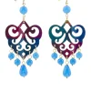 Orecchini Chandelier Palma Azzurro