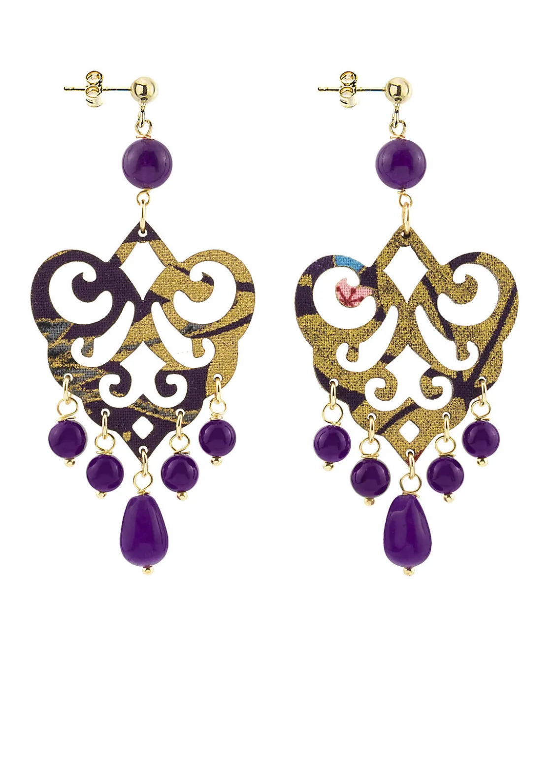 Orecchini Chandelier Palma Viola