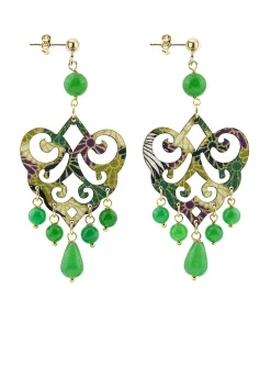 Orecchini Chandelier Palma Verde