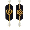 Orecchini Cuore E Infinito Mini Plexi Nero Perla