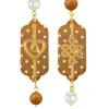 Orecchini Cuore E Infinito Mini Pois Marrone