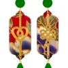 Orecchini Cuore E Infinito Verde Oliva