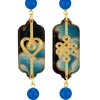 Orecchini Cuore E Infinito Mini Blu
