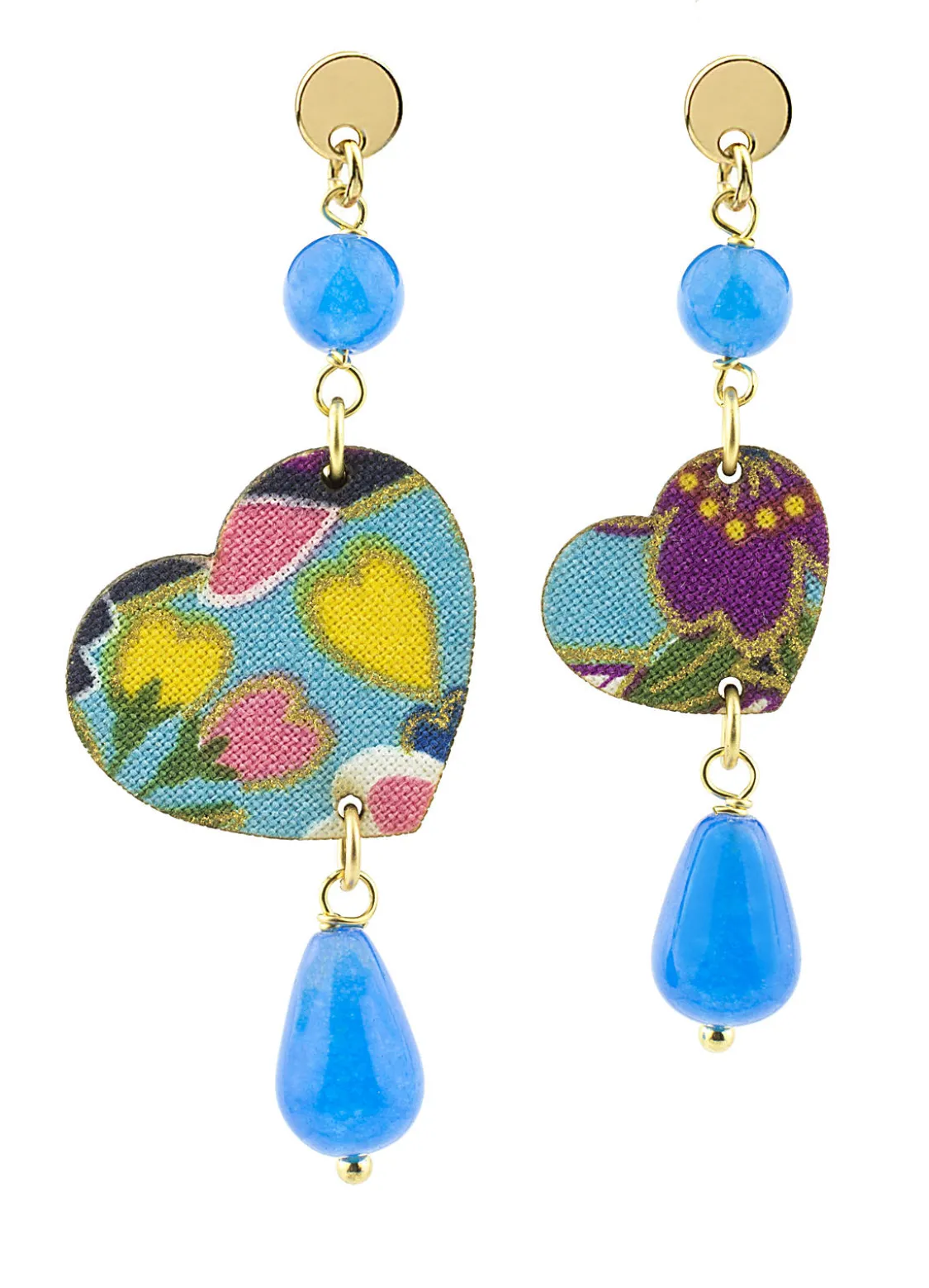 Orecchini Cuore Mini Azzurro