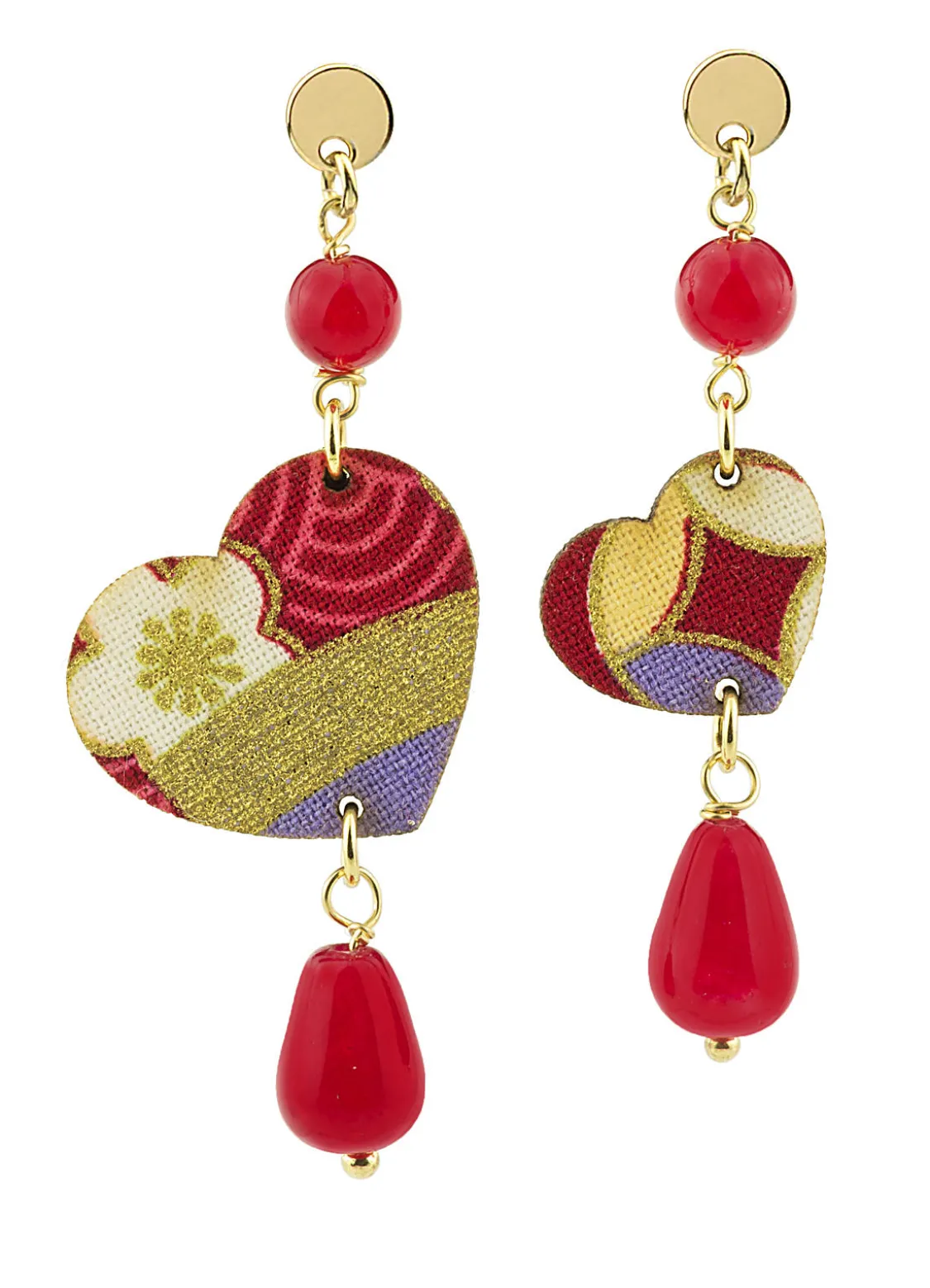 Orecchini Cuore Mini Rubino