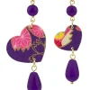 Orecchini Cuore Mini Viola