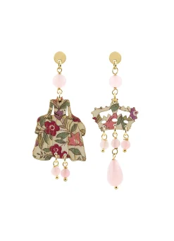 Orecchini Dama Mini Rosa