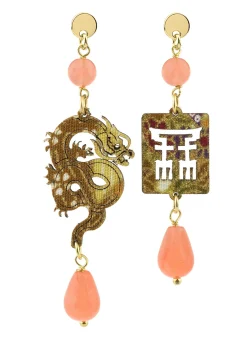 Orecchini Drago Mini Arancione