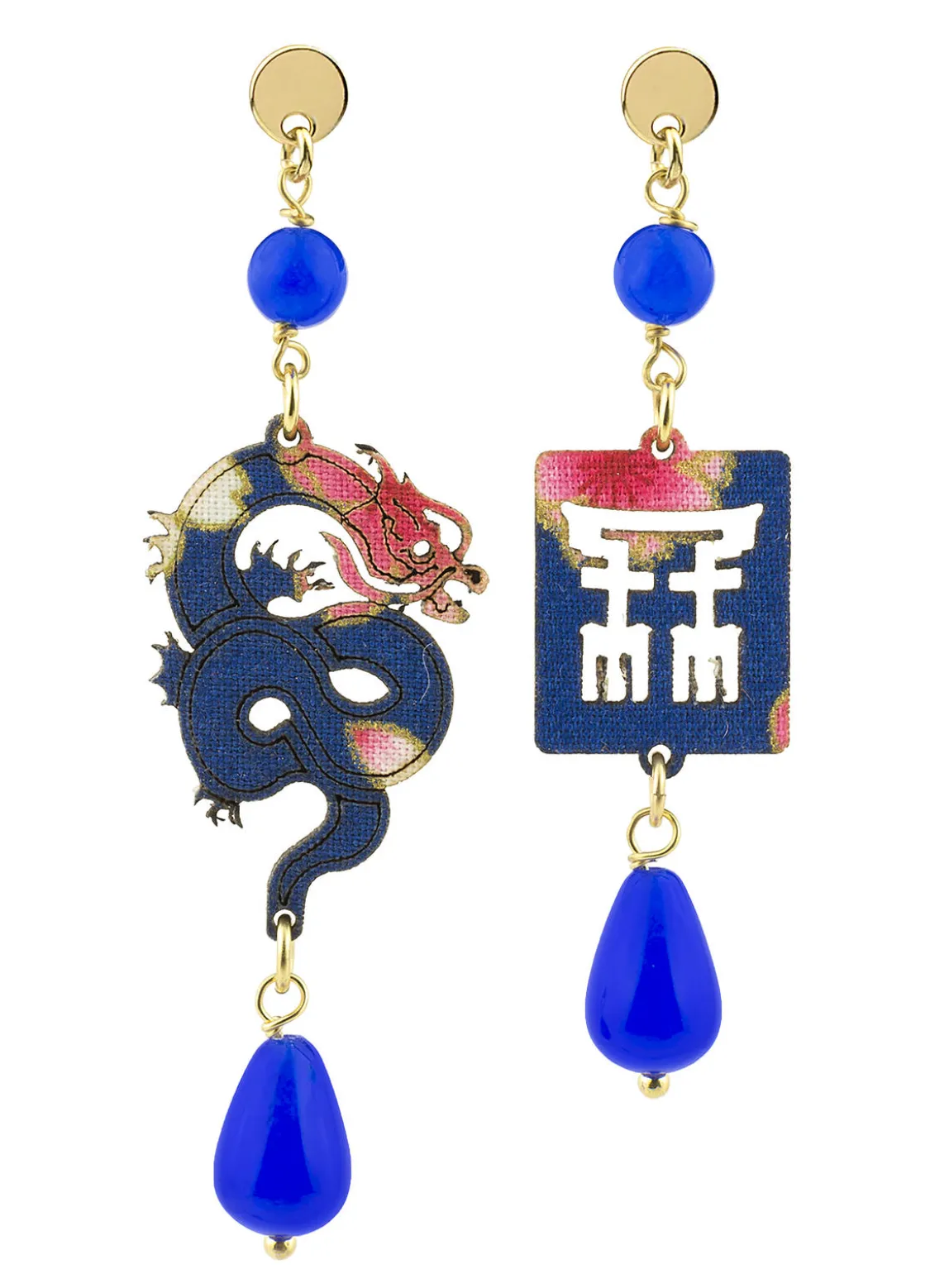 Orecchini Drago Mini Blu