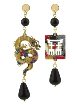 Orecchini Drago Mini Nero