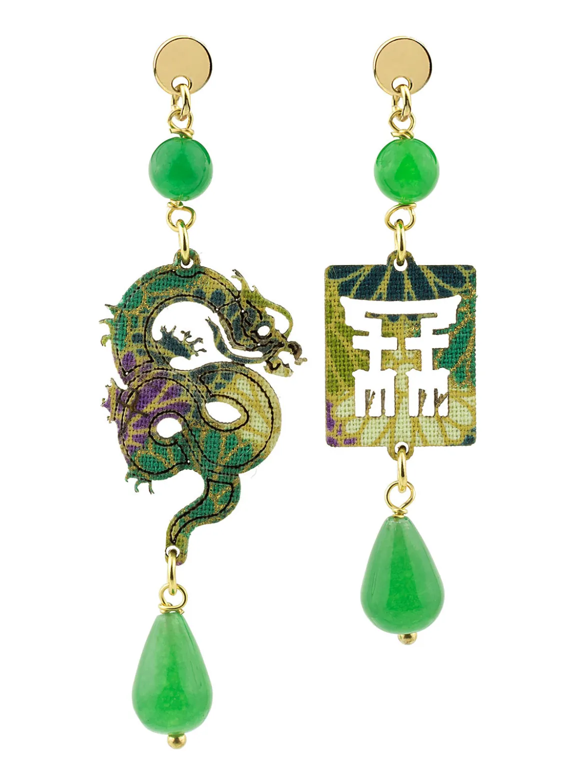 Orecchini Drago Mini Verde