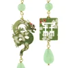 Orecchini Drago Mini Verde Giada