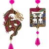 Orecchini Drago Pelle Fucsia