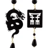 Orecchini Drago Plexi Piccolo Nero