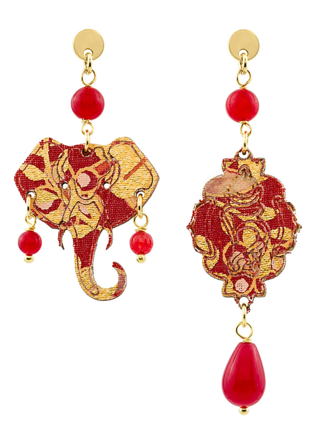 Orecchini Elefante Mini Rubino