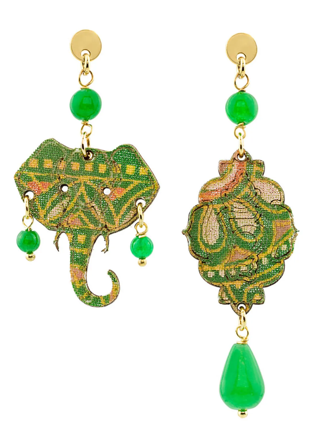 Orecchini Elefante Mini Verde