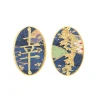 Orecchini Fortuna Clips Ovale Azzurro