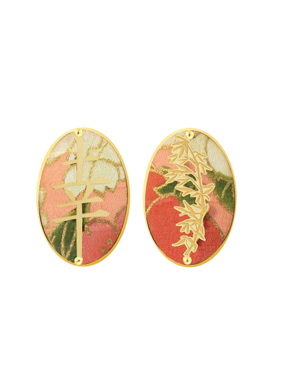 Orecchini Fortuna Clips Ovale Rosa