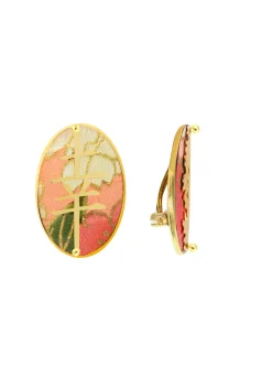 Orecchini Fortuna Clips Ovale Rosa
