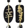 Orecchini Fortuna Plexi Nero