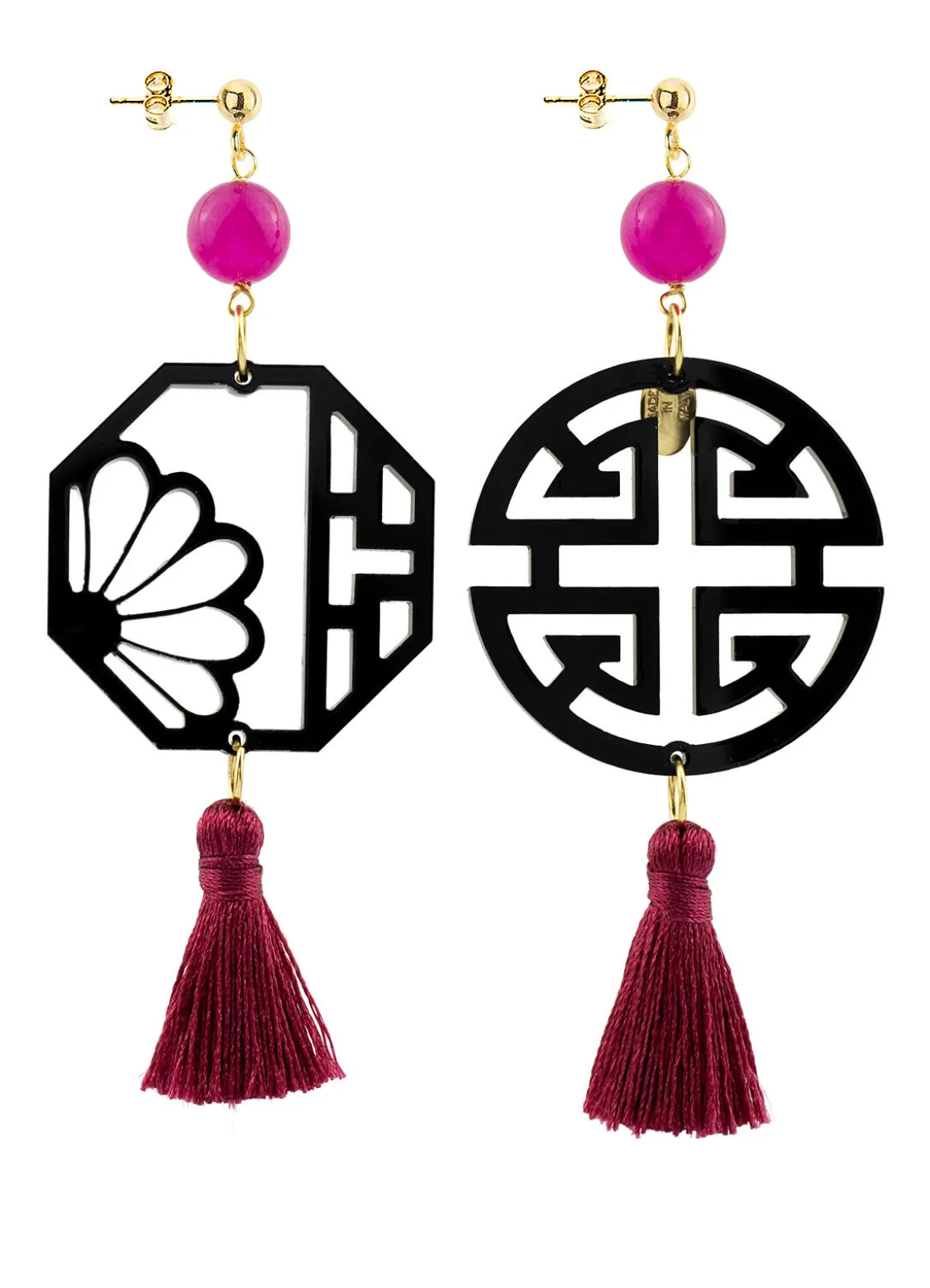 Orecchini Fu Plexi Nappa Fucsia