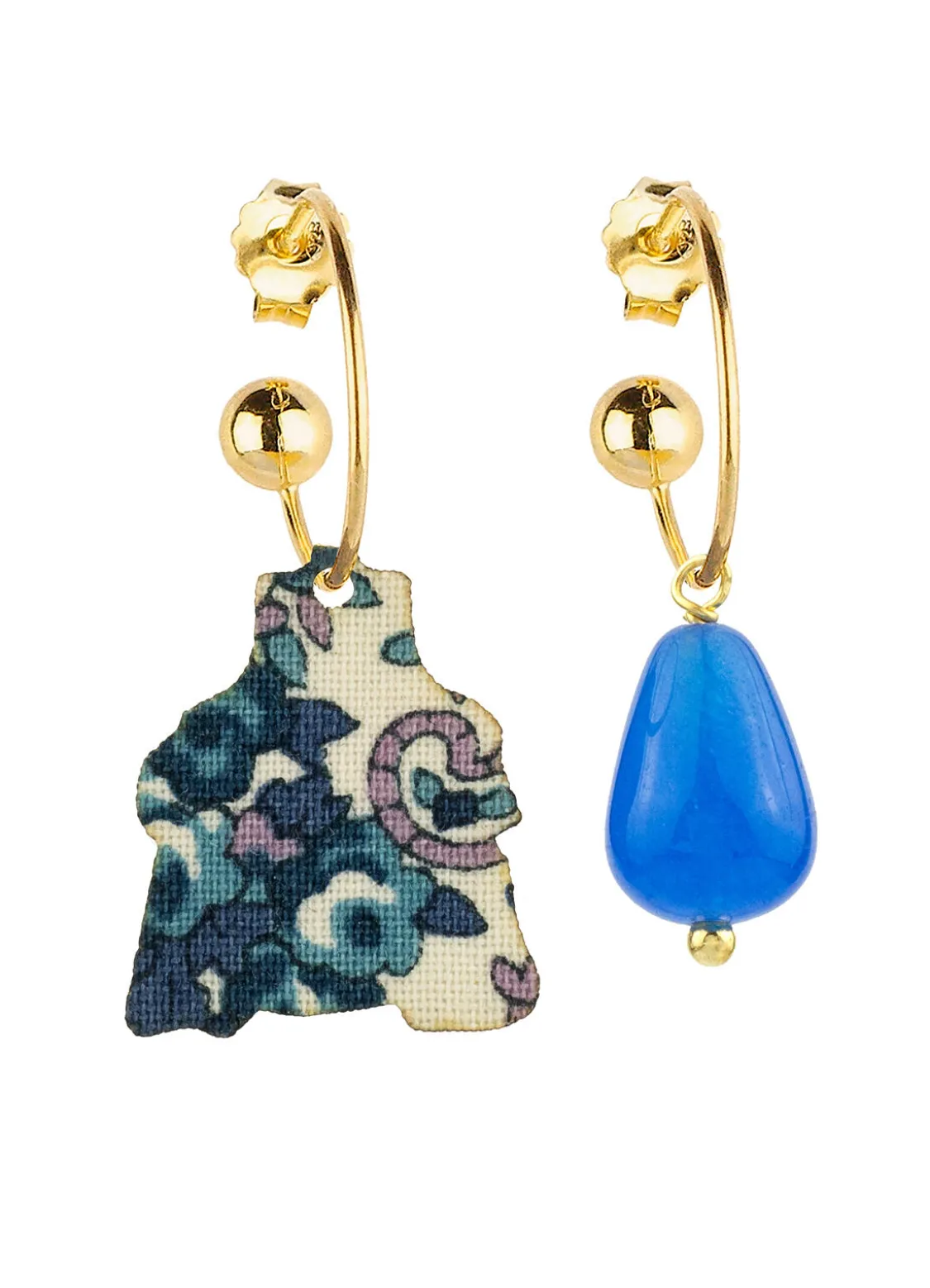 Orecchini Hoop Dama Azzurro