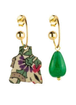 Orecchini Hoop Dama Verde