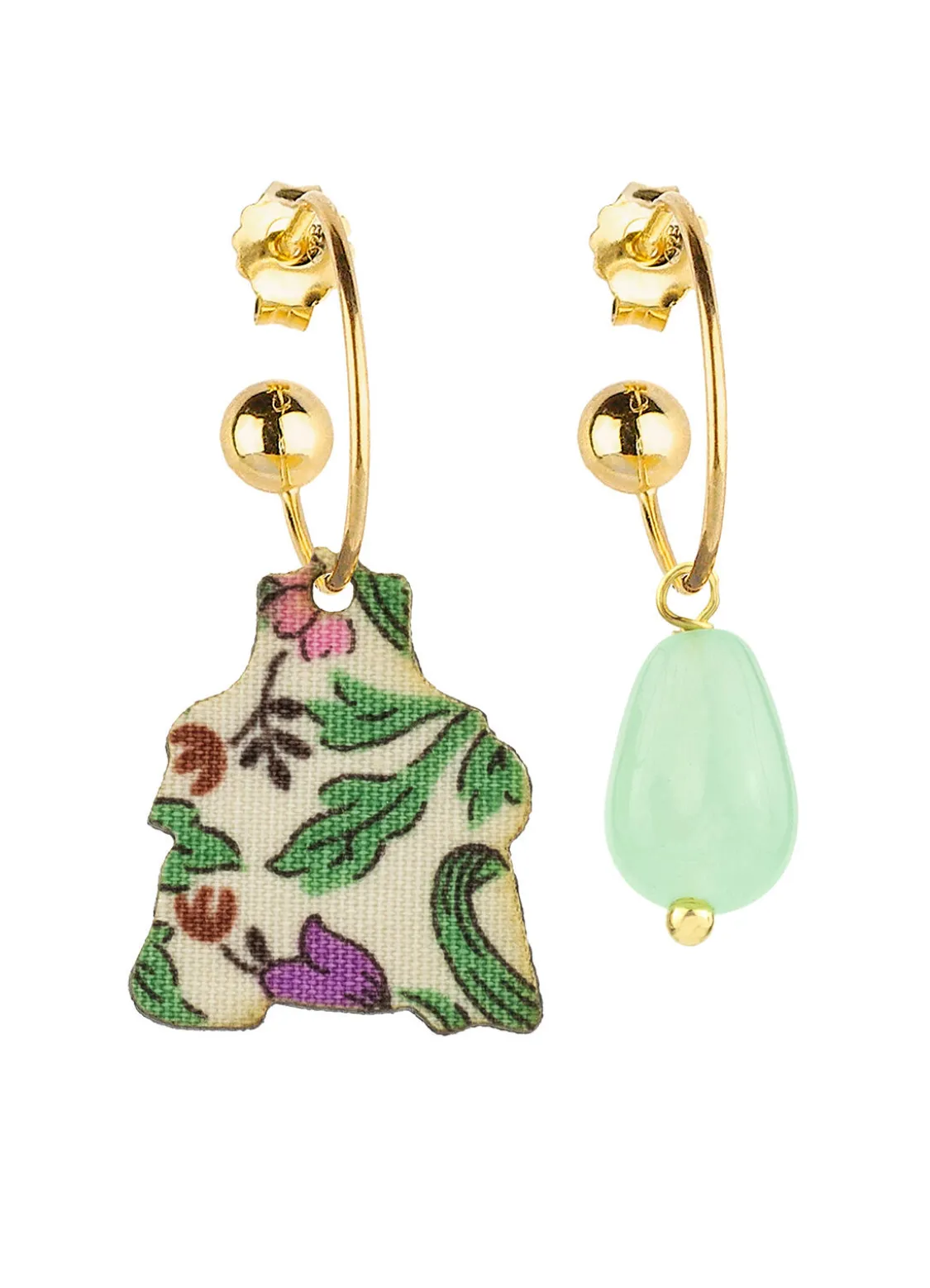 Orecchini Hoop Dama Verde Giada