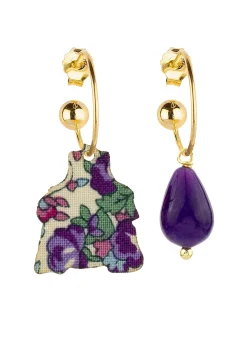 Orecchini Hoop Dama Viola