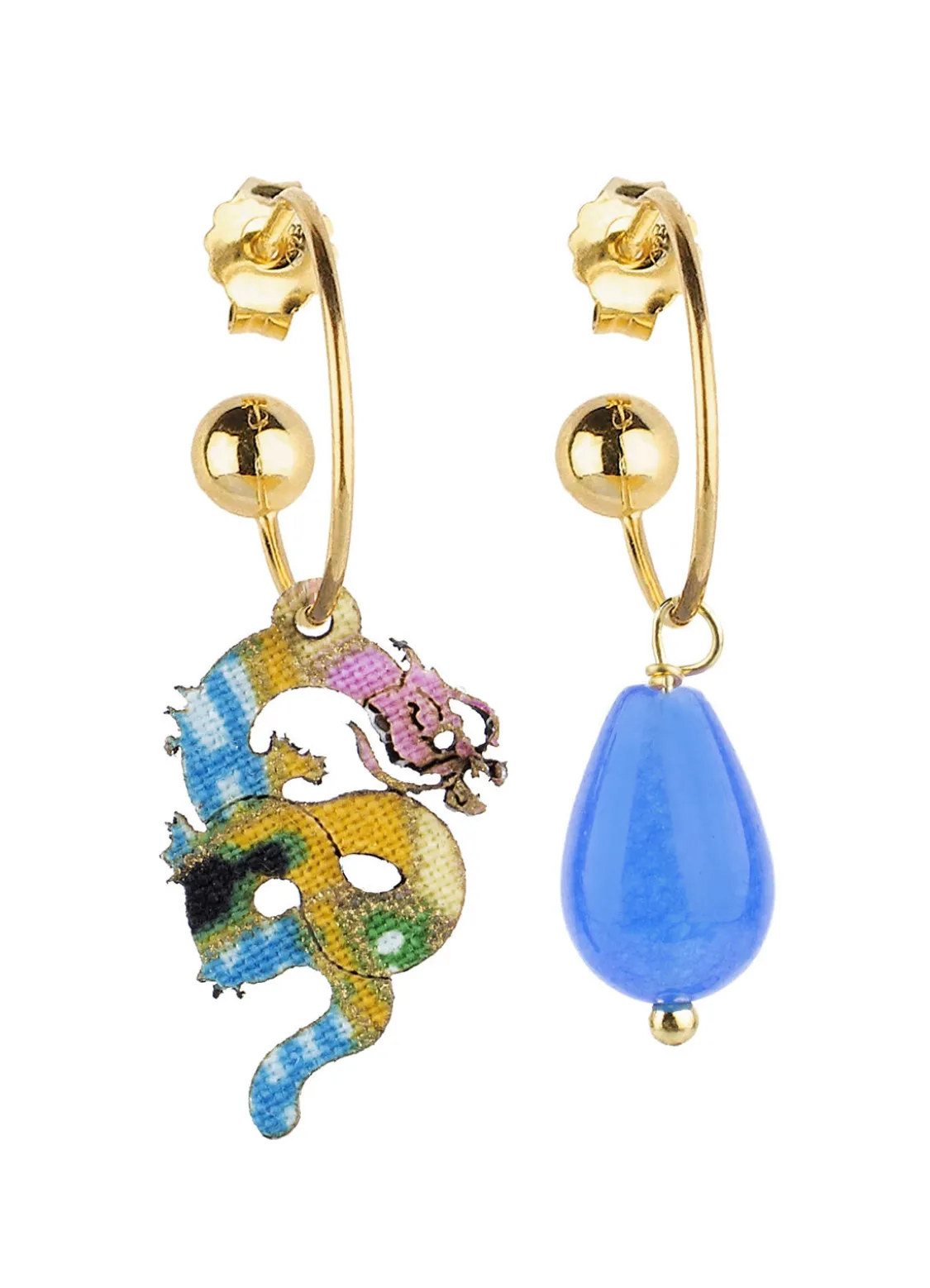 Orecchini Hoop Drago Azzurro