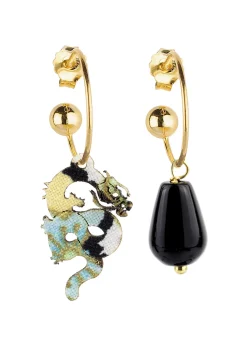 Orecchini Hoop Drago Nero