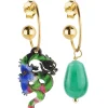Orecchini Hoop Drago Verde