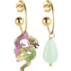 Orecchini Hoop Drago Verde Giada