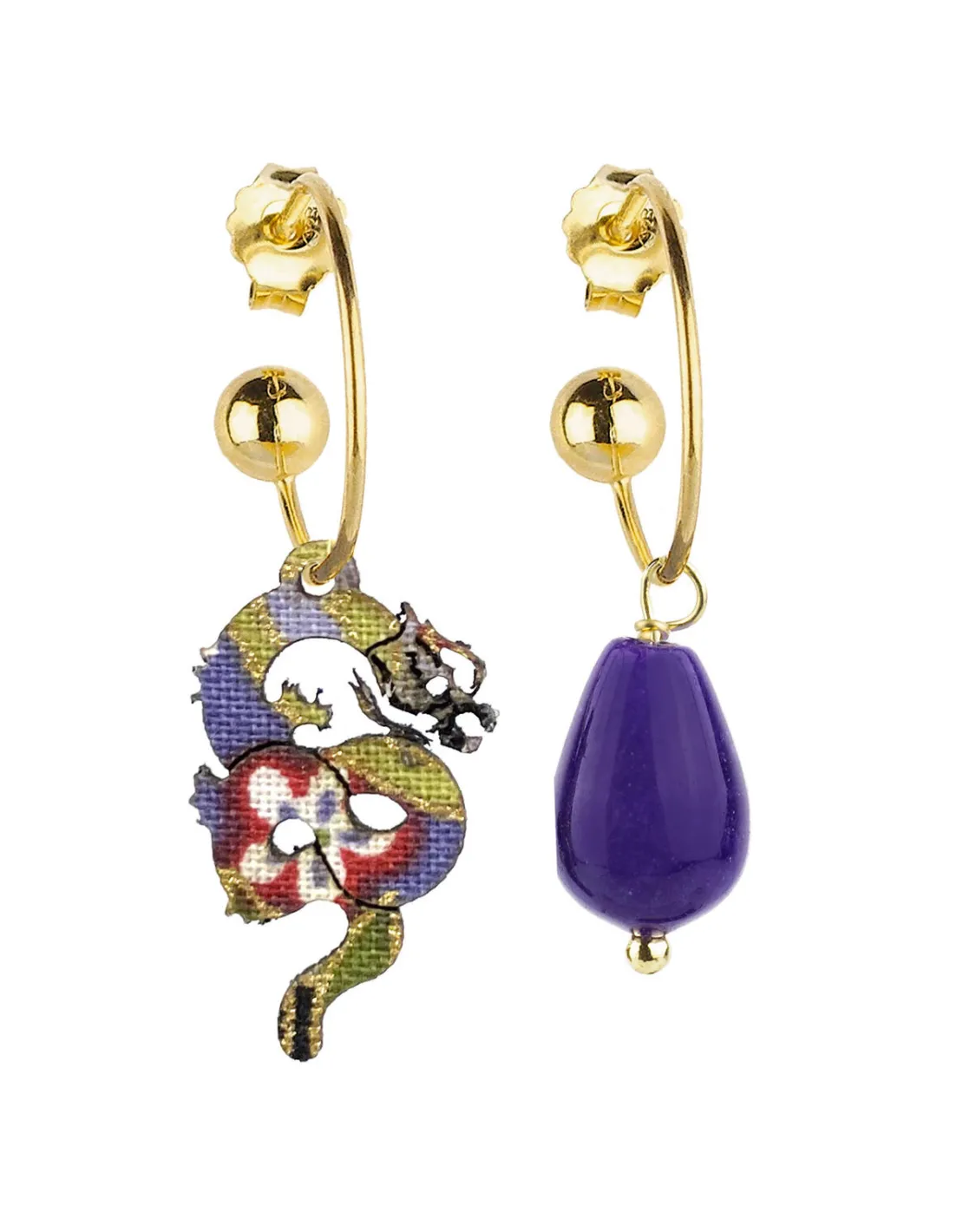 Orecchini Hoop Drago Viola