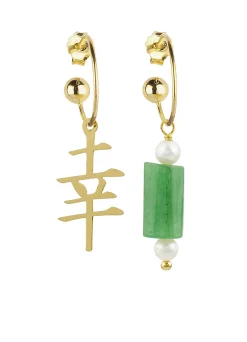 Orecchini Hoop Fortuna Verde