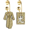 Orecchini Hoop Kimono Oro