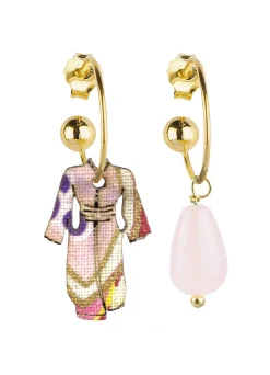 Orecchini Hoop Kimono Rosa