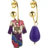 Orecchini Hoop Kimono Viola