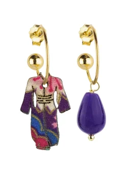 Orecchini Hoop Kimono Viola