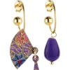 Orecchini Hoop Ventaglio Viola